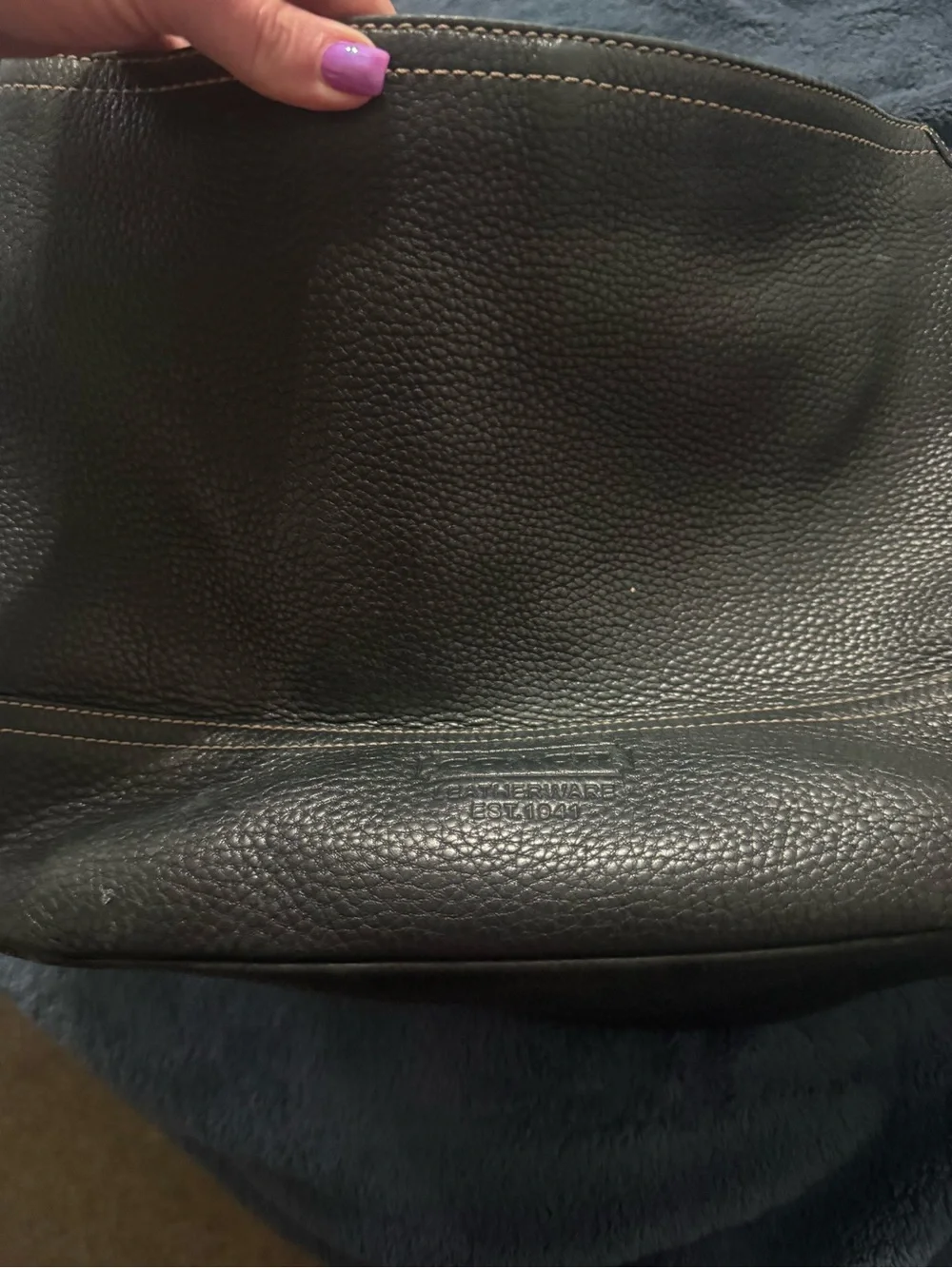 Coach Black Pebbled Leather Messenger Bag